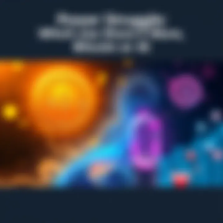 A visual showing the energy consumption of Bitcoin, AI, streaming services, and social media. Each category represented with icons or graphics for easy understanding.