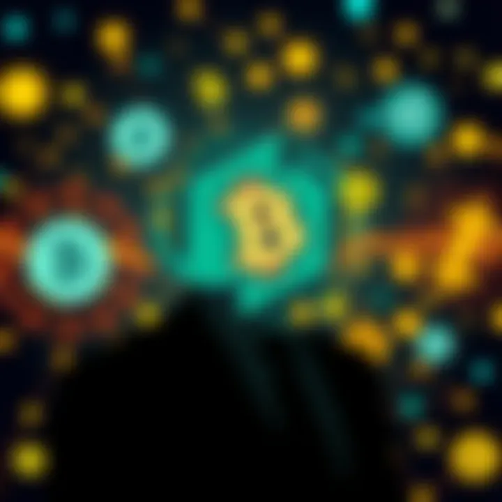 A collage of cryptocurrency symbols and Jeffrey Epstein's silhouette, representing his influence on the crypto market.