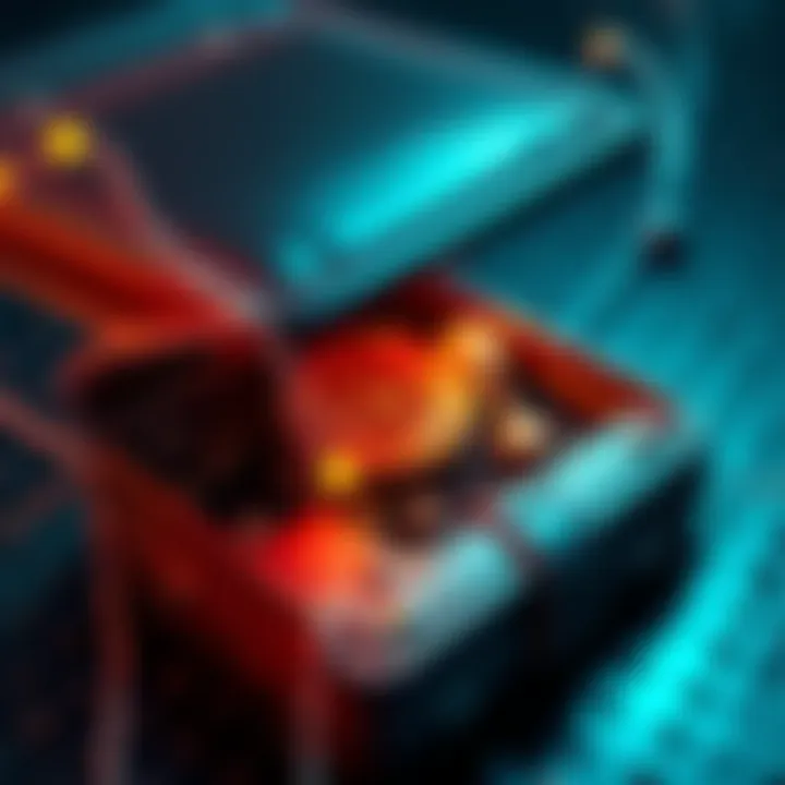 Escrow Wallet Concept Visual representation of a secure escrow wallet symbolizing stability in cryptocurrency