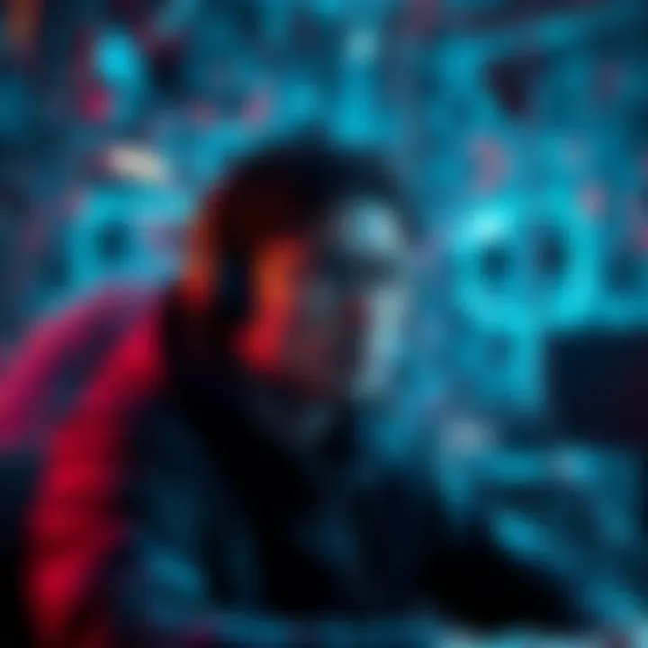 A user contemplating the downgrade options for the Eternl Chrome extension, amidst a backdrop of digital tech chaos.