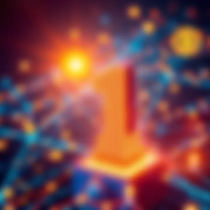 A digital representation of the ETH2 network celebrating its 1-millionth block milestone with vibrant graphics and crypto symbols.