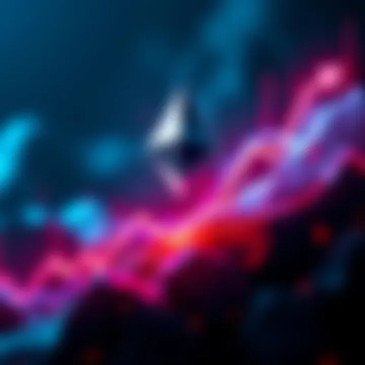 Ethereum logo with upward trend chart indicating price surge above $2000