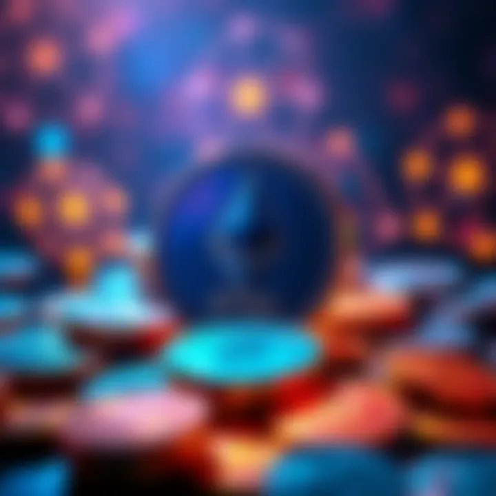 A visual representation of ETH tokens transforming into USDC tokens, symbolizing the process of conversion without KYC requirements.