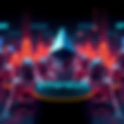 Illustration of Ethereum logo with AI agents represented as digital avatars, symbolizing portable reputation across platforms.