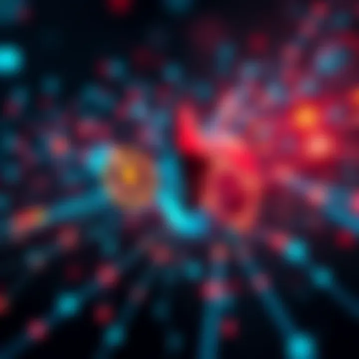 A visual representation of Ethereum's influence on AI, featuring a blockchain network intertwined with AI graphics, showcasing innovation and autonomy.