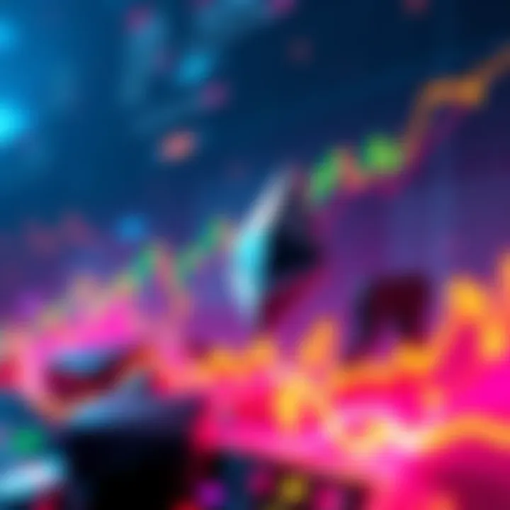 A visual representation of Ethereum's price rise with dynamic graphs and a vibrant color palette symbolizing growth and opportunity in the cryptocurrency space.