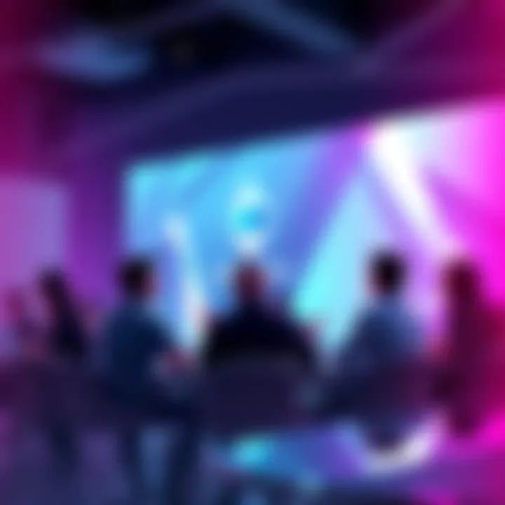 Ethereum Discussion Event A group of people engaging in conversation about Ethereum, sharing ideas and insights in a community setting.