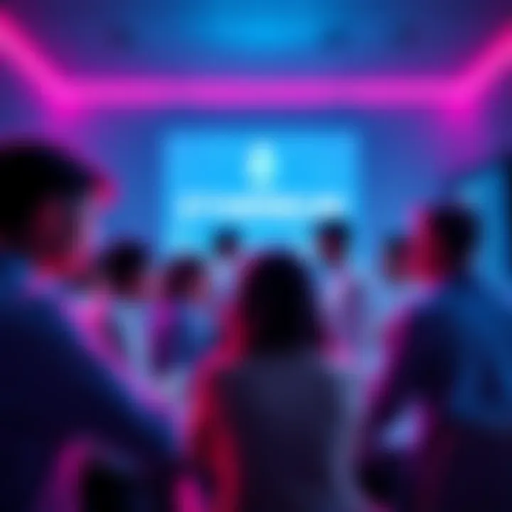 Ethereum Discussion Forum A group of people engaging in conversation about Ethereum on a digital forum