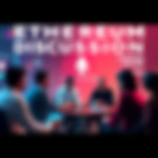 A group of people engaging in a discussion about Ethereum, sharing ideas and insights on a digital platform.