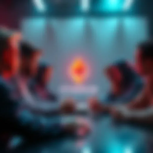 Group of developers discussing plans for Ethereum's price increase and community growth