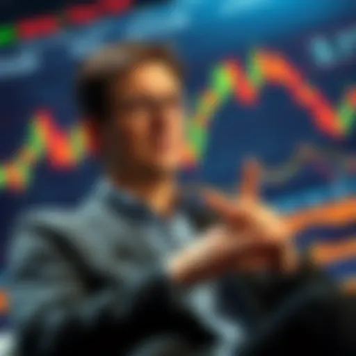 Tom Lee discusses Ethereum's potential as Morgan Stanley increases investments, with a backdrop of a financial chart showing fluctuations.