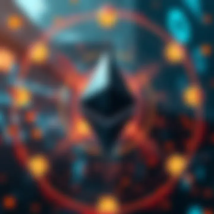 Ethereum Pectra Upgrade Visual A graphic showcasing the Ethereum logo with digital enhancements and upgrade symbols