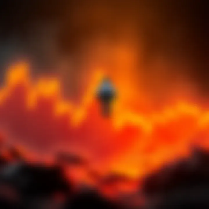 Graph showing Ethereum price decline with a question mark