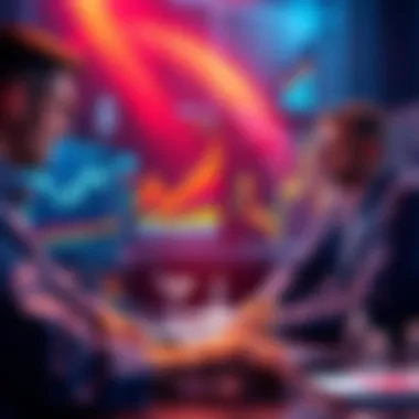 Analysts discussing Ethereum price trends with charts and graphs