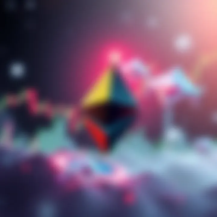 A visual representation of Ethereum's price rise towards $4.1K, showing bullish market trends with a graph and bullish symbols.