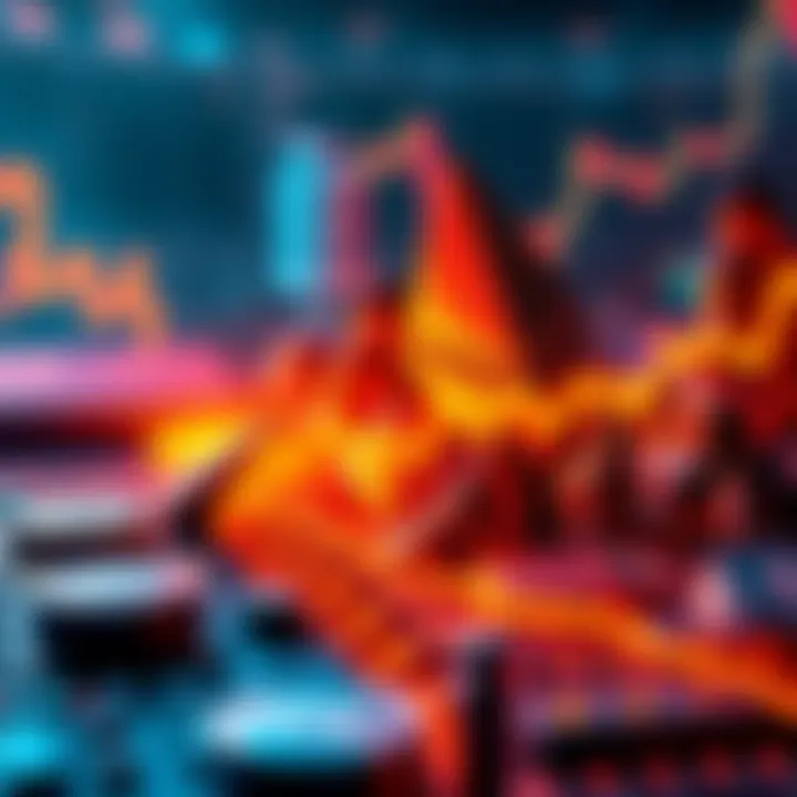 A dynamic visual representation of Ethereum overtaking Solana in trading volume, highlighting the competitive shift in cryptocurrency exchanges