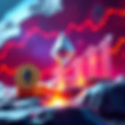 Graphic showing Ethereum logo with stablecoins and rising arrows indicating daily transfer increase