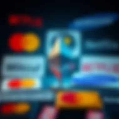 Ethereum logo with a backdrop of logos from Mastercard, Netflix, and Samsung, representing its rise in market value