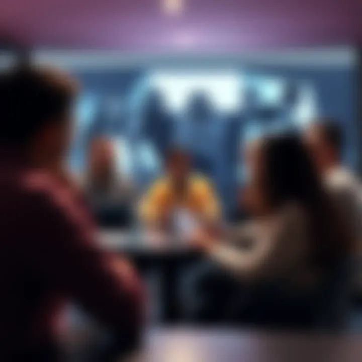 Ethereum Discussion Group People engaging in a lively discussion about Ethereum in a virtual chat room.