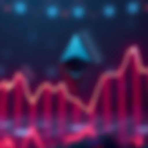 A visual representation of the Ethereum logo next to a downward trending graph, symbolizing a drop in network engagement after the Pectra upgrade.