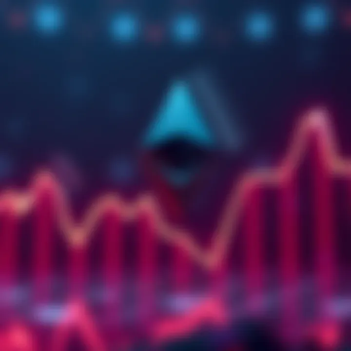 A visual representation of the Ethereum logo next to a downward trending graph, symbolizing a drop in network engagement after the Pectra upgrade.