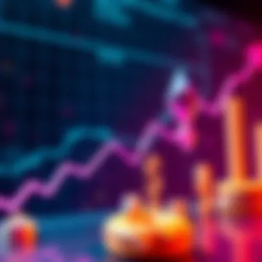 Chart showing upward trends for Ethereum and DONUT with dollar signs and arrows indicating potential price increases