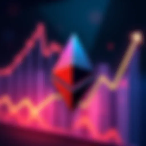A visual representation of the Ethereum logo alongside a rising financial graph, symbolizing its impact on modern finance.
