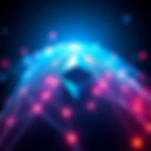 A digital representation of Ethereum's network symbolizing its role as a global ledger for transactions and contracts.
