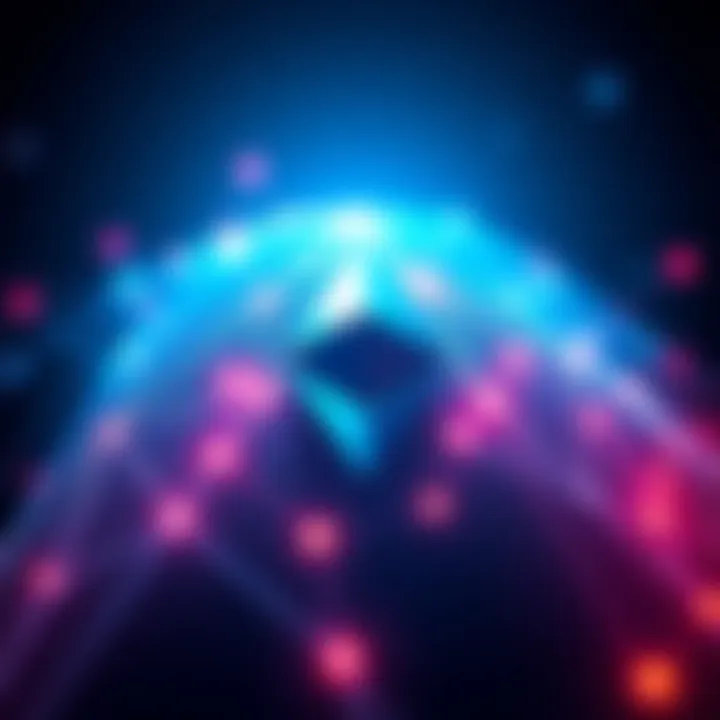 A digital representation of Ethereum's network symbolizing its role as a global ledger for transactions and contracts.