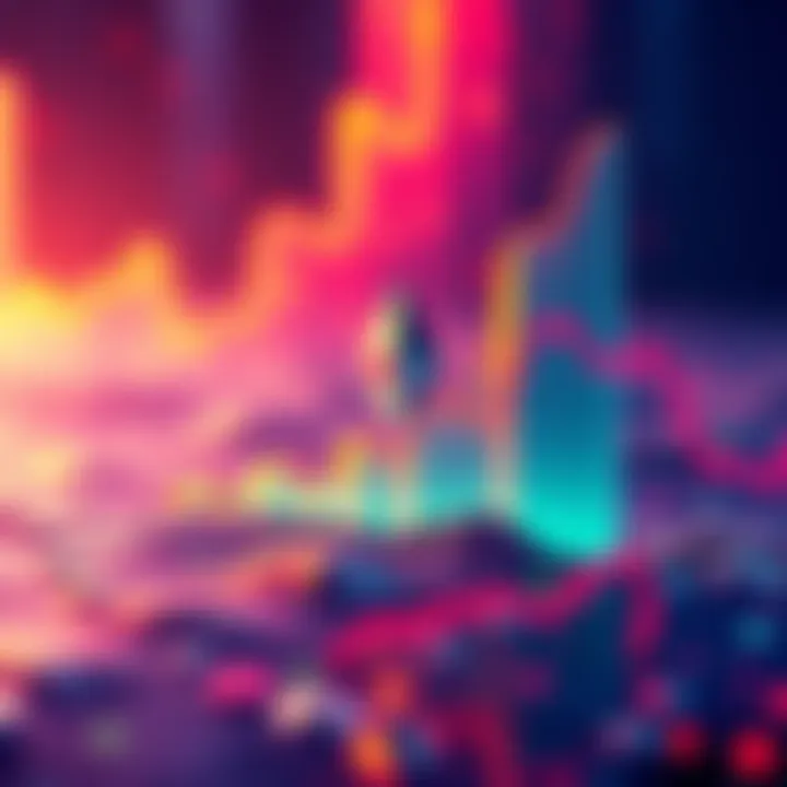 Visual representation of Ethereum's main network showing a rising trend in weekly active addresses with a colorful graph and Ethereum logo.