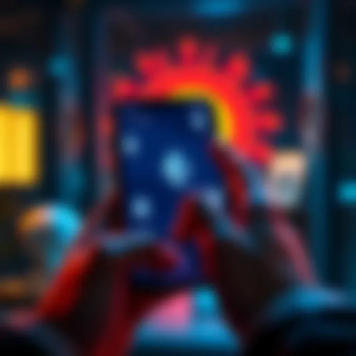 A person holding a smartphone displaying Ethereum logos, looking for empty Ethereum Pre-Sale addresses for sale