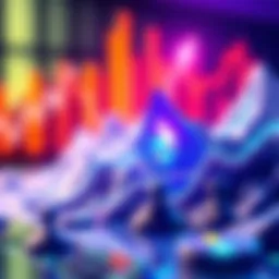Ethereum price growth concept A graphic showing Ethereum's price graph trending upwards with a digital representation of the cryptocurrency.