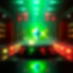 A graphic showing a contest for predicting Ethereum price with green and red lights indicating price changes