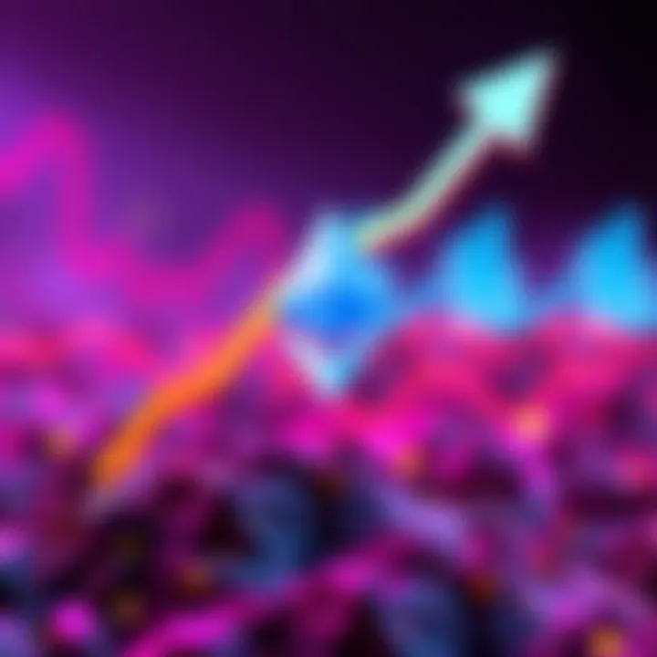 Ethereum logo with an upward arrow indicating price rise after significant ETF inflows
