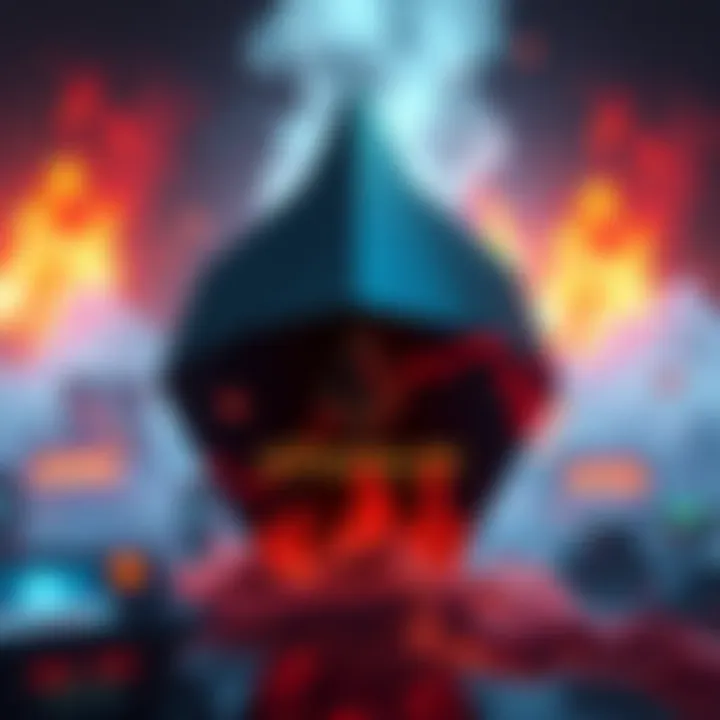 An abstract representation of Ethereum with rising graphs and a backdrop of chaotic global events symbolizing economic uncertainty