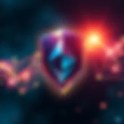 A digital graphic representing Ethereum's new tool to enhance transaction security, featuring the Ethereum logo and a shield symbol
