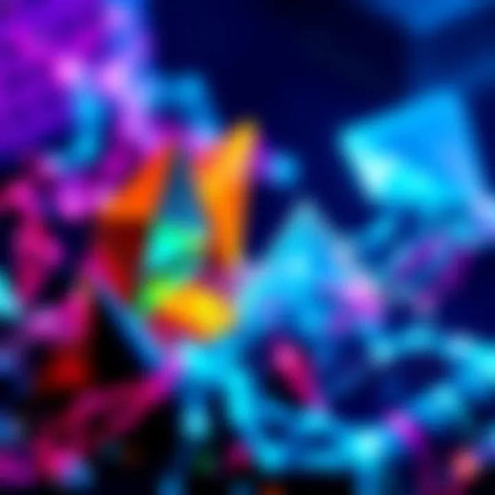 A dynamic visual representation of Ethereum and Solana, illustrating their roles in the future of cryptocurrency reserves with vibrant colors and modern design elements.