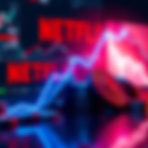 A graphical representation showing Ethereum's market cap surpassing Netflix, with a rising trend line and crypto symbols