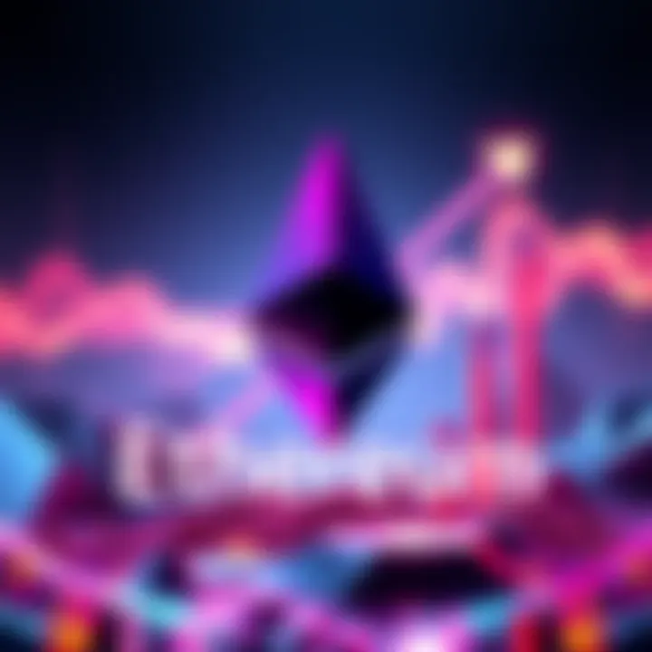 Ethereum TVL Surpasses Market Cap Graphic showing Ethereum's Total Value Locked exceeding its market cap with upward trend arrows