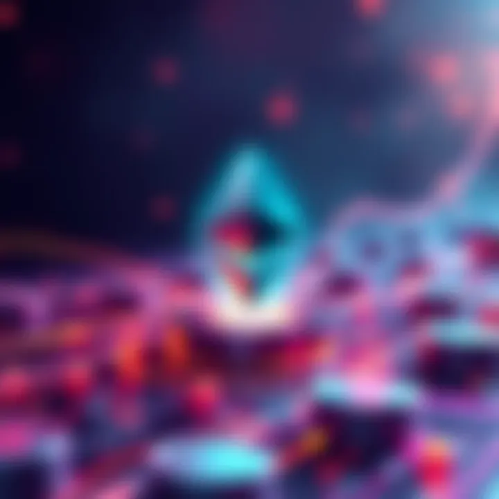 A visual representation of Ethereum's upgrades with speed and performance elements illustrated, highlighting future potential.