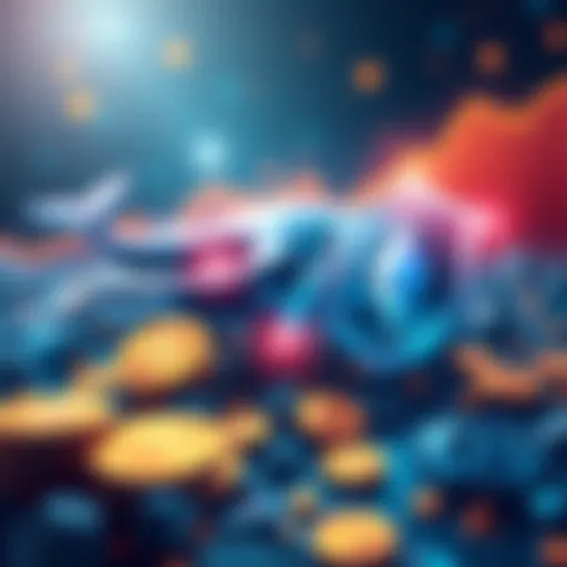 Illustration showing a graphic representation of Ethereum whale transactions surging, with coins and a digital security shield symbolizing the new security team.