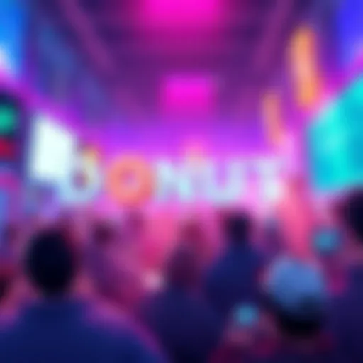 A visual representation of the ETHtrader community with DONUTs tokens, showcasing wallets and tipping activities