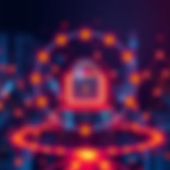 An illustration showing a digital ledger with a lock symbol, representing security concerns in decentralized finance due to EU regulations.