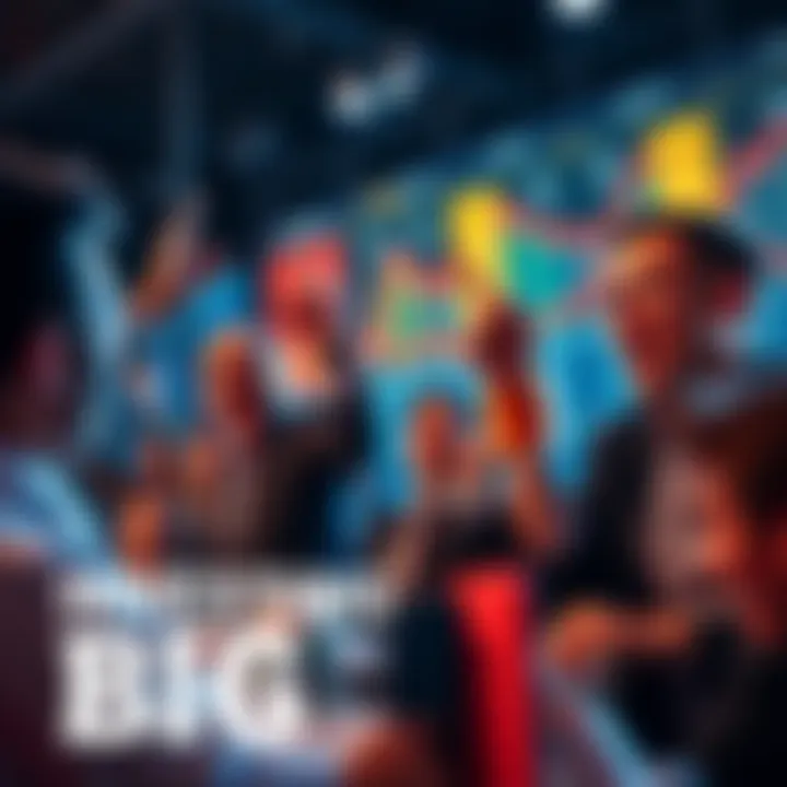 A group of enthusiastic investors discussing recent financial moves, showing optimism for a market recovery.