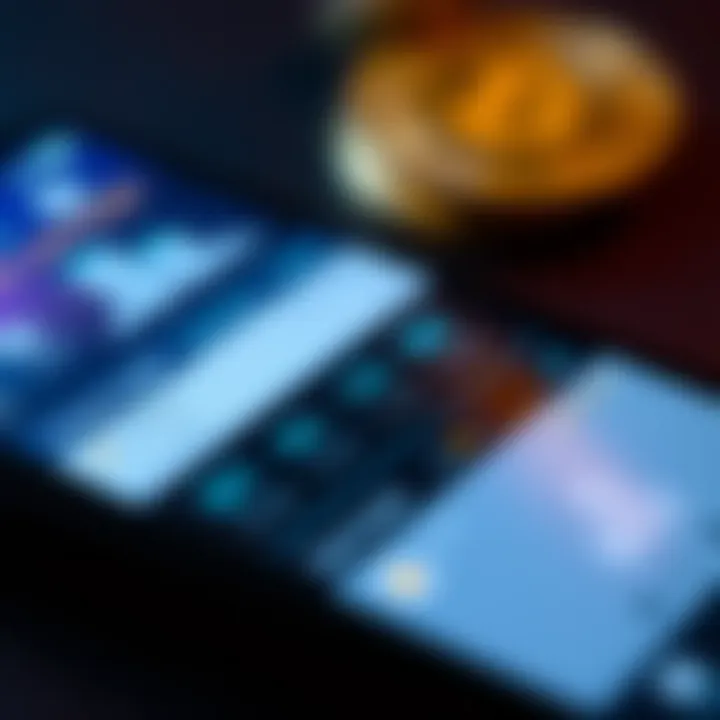 A close-up view of the Exodus wallet interface showing cryptocurrency balances and transaction options on a smartphone screen.