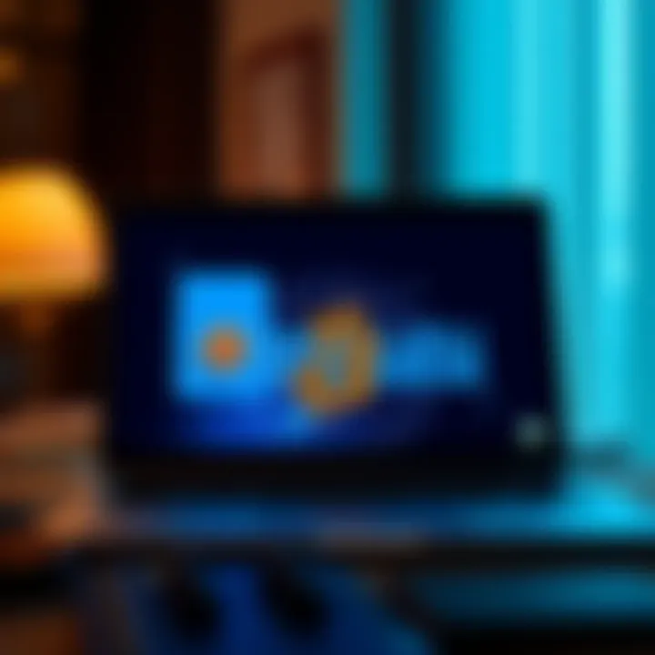 A fresh laptop displaying the Exodus wallet app interface with a Bitcoin symbol, highlighting wallet security concerns.