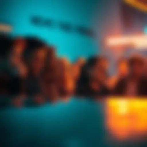 A group of people gathered, reflecting on the end of a unique experiment, with mixed expressions of curiosity and contemplation.