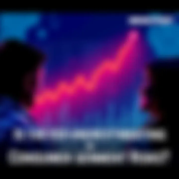 Graph showing decline in consumer confidence index with worried people looking at it