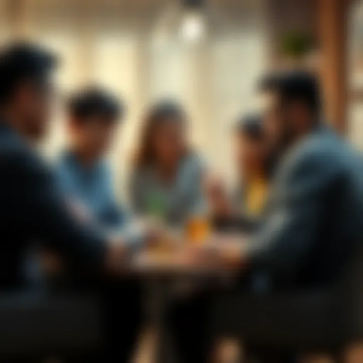 A family arguing at a gathering about cryptocurrency, with tension visible as one member expresses strong opposition