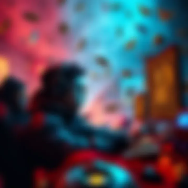 The Thin Line Between Skill and Luck in Fantasy Gaming A player immersed in a gaming session, surrounded by shimmering loot and digital artifacts, contemplating luck and ethics in gaming strategies.